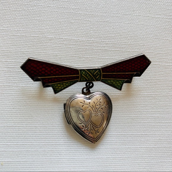 VINTAGE Silver Locket Brooch - So Unique & Stunning - Picture 4 of 9